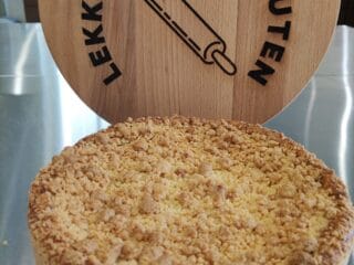 Appelkruimeltaart met sinaasappel 6 personen
